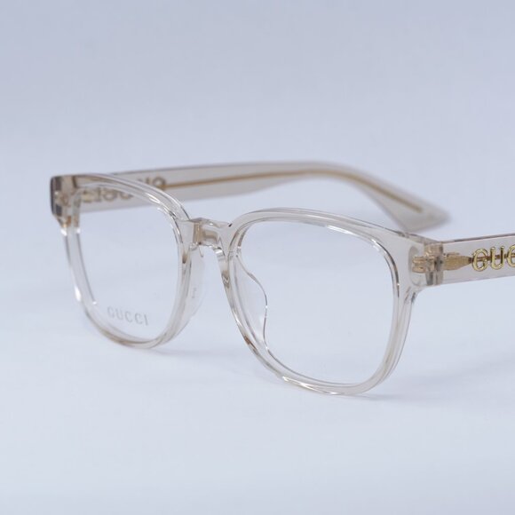 🕶️ New Gucci GG1746OA 002 Eyeglasses - Transparent Pale Pink Frame - Picture 3 of 10